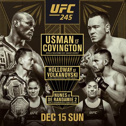 UFC 245 중계 우스만vs코빙턴 인터넷 LIVE