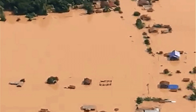 SK건설 시공 라오스 댐 붕괴 사고 여러 명 사망 수백명 실종 - 긴급재난구역 선포