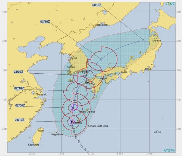 제7호 태풍 쁘라삐룬 진로예상 미국/일본/한국 기상청 태풍진로예상 안내