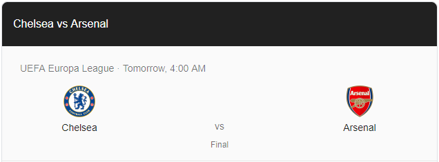 첼시 아스날 중계 유로파리그 결승
