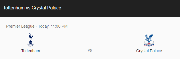 프리미어리그 토트넘 크리스탈 팰리스 생중계 인터넷 무료