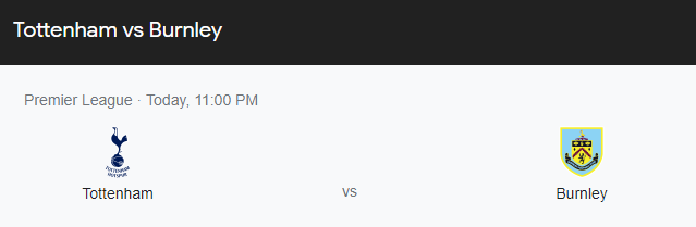 토트넘 번리 중계 손흥민 LIVE