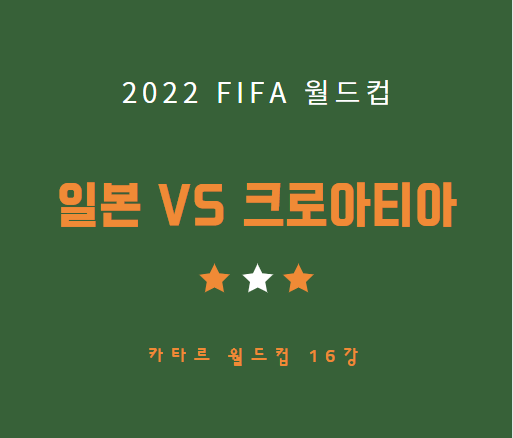 [월드컵] 일본 크로아티아 축구 중계 방송 LIVE 채널