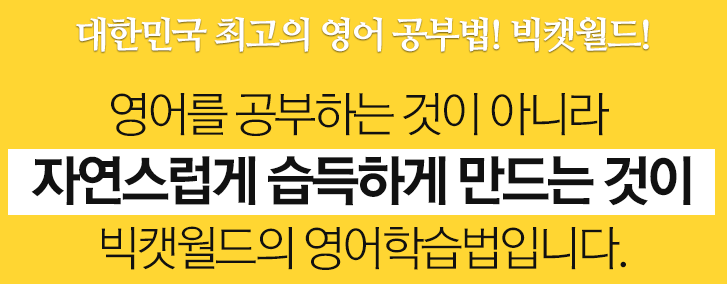 [빅켓월드] 초등 기초영어 공부 - 빅캣월드 센터장 모집