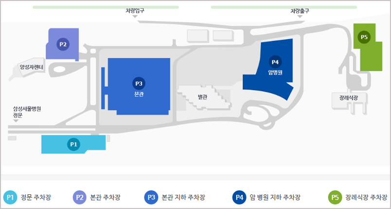 삼성서울병원 주차장/장례식장 주차장 이용요금(주차료),할인주차권 이용 안내