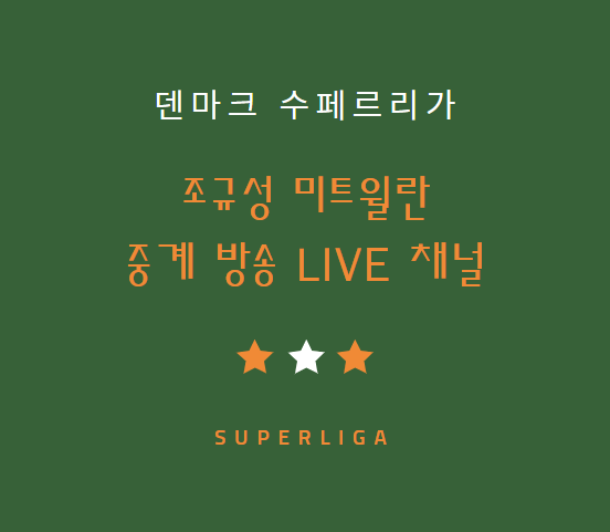 조규성 미트윌란 경기 중계 방송 LIVE 채널 | 쿠팡플레이